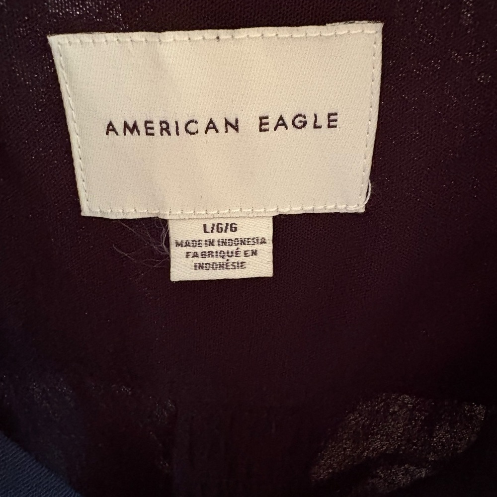 (Nwot) American Eagle Lightweight Black Button-Do… - image 3